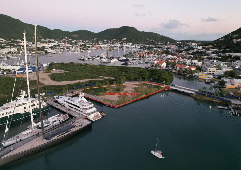 Location of the Isle de Sol new condos on Snoopy Island, Sint Maarten real estate